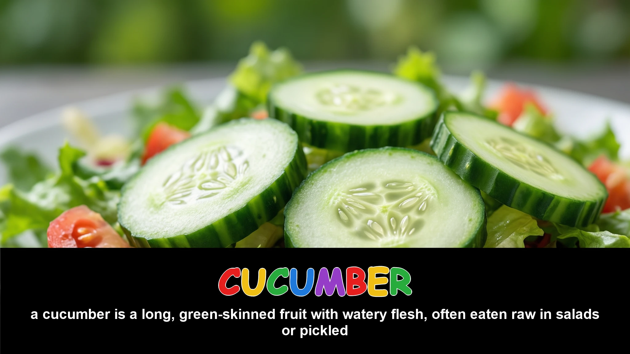 English Illustration for cucumber